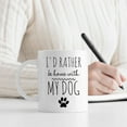 thumbnail image 3 of Waldeal I'd Rather Be Home With My Dog Coffee Mug 11 oz, Gifts for Dog Lover, Dog Mom Tea Cup, Funny Gift for Birthday Christmas From Daughter Mother Wife Aunt Grandma Grandpa Uncle, 3 of 7