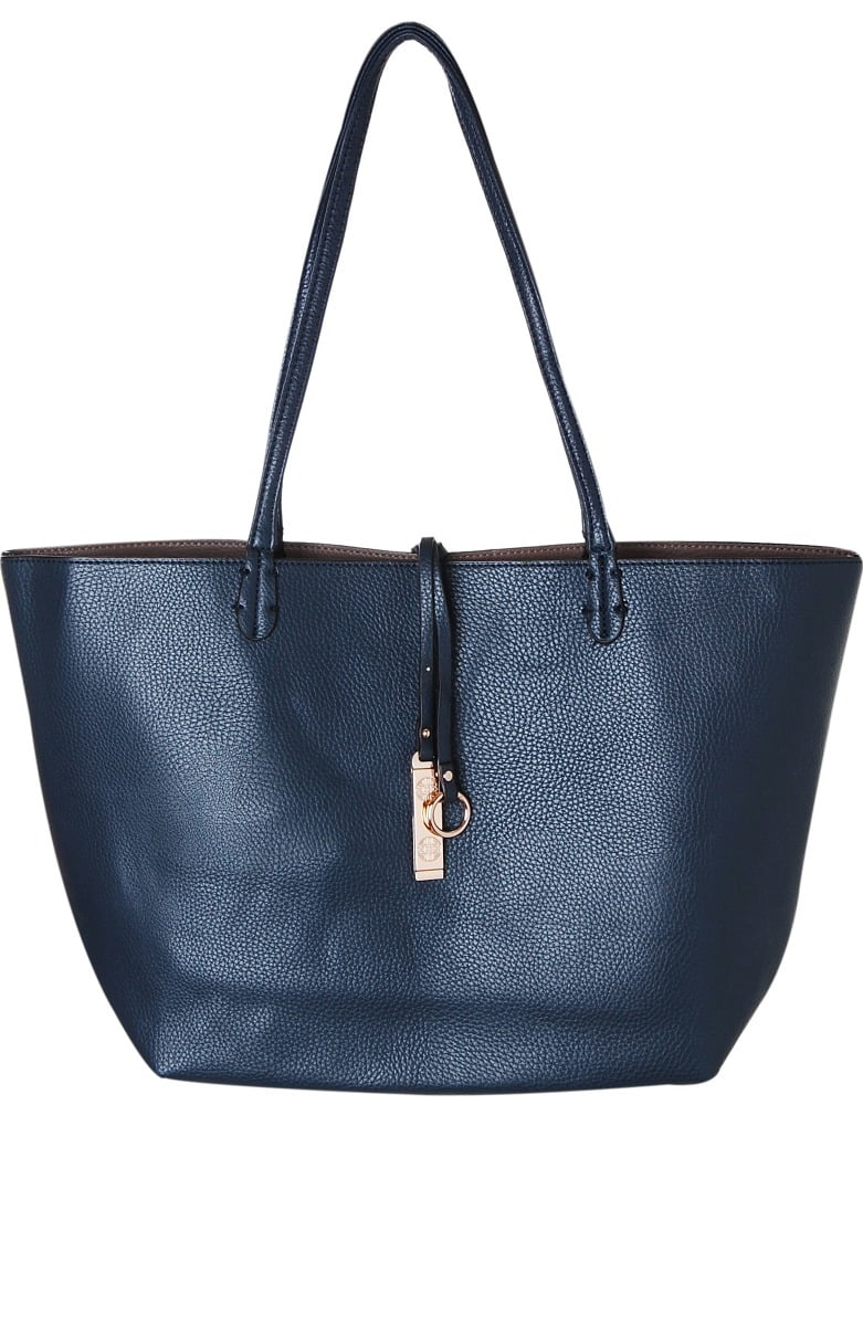 navy blue leather purse