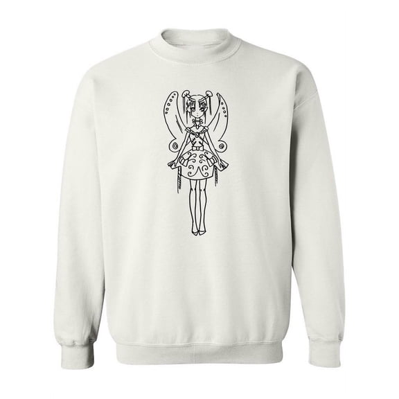 Cute Anime Fairy Girl With Wings Sweatshirt Women -Image by Shutterstock, Female Medium