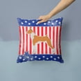 thumbnail image 2 of Caroline's Treasures BB3374PW1414 USA Patriotic Basenji Fabric Decorative Pillow , 14Hx14W, multicolor, 2 of 4
