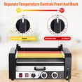 thumbnail image 2 of AKDSteel Machine à Rouleaux pour Chiens, Capacité de 12 Hot-Dogs avec 5 Rouleaux, Gril en Acier Inoxydable 1050 W et Chauffe-Petits Pains, Couvercle en Verre, 2 of 7