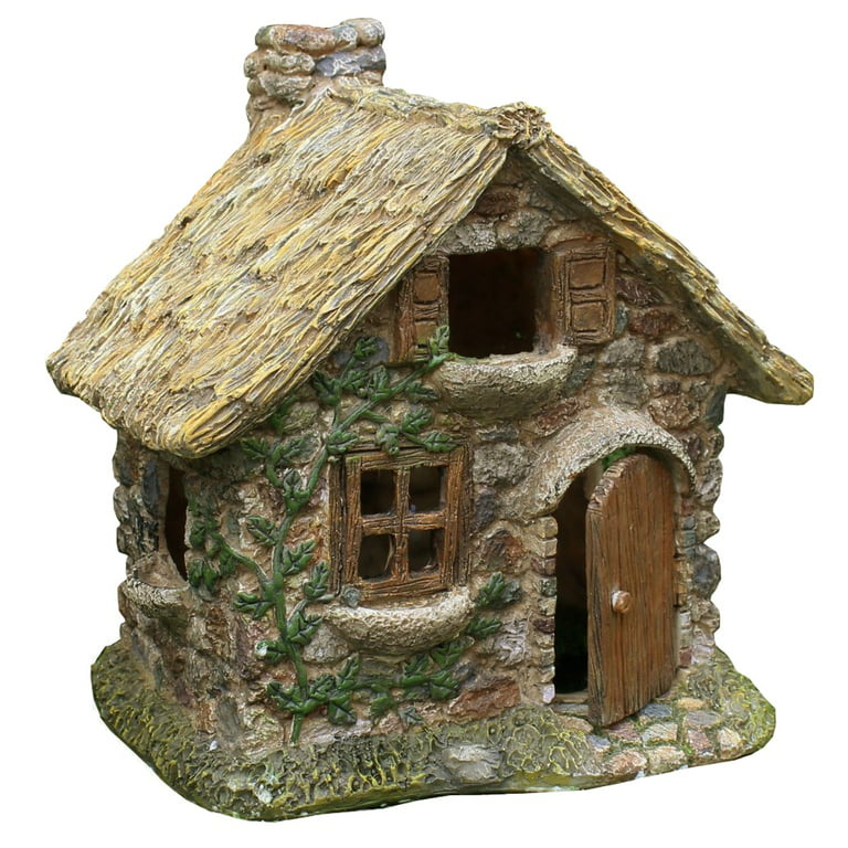 Mini Dollhouse Stone House Resin Decorations For Home And - Temu