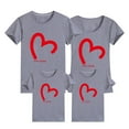 thumbnail image 4 of WREESH Family Matching T-Shirts for Men Comfortable Crew Neck T-Shirts with Heart Prints for a Family of Three or Four Kindergarten Class Uniform Gray, 4 of 5