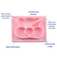 thumbnail image 2 of Plato con Divisiones y Cuchara para Bebé Match & Enjoy  Plato con divisiones en forma de oso color rosa, 2 of 6