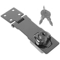 thumbnail image 3 of Raindrops 1 Set Stainless Steel and Iron Hasp Latch with Padlock for Cabinet Doors, Drawers, and Storage Security, 3 of 8