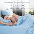 thumbnail image 6 of LBRO2M Bed Sheet Set - Bamboo Sheets Bedding - Bed Sheets & Pillowcases - 16 Inches Deep Pockets - Easy Fit - Breathable & Cooling Sheets- 4 Pieces（California King, Lake Blue）, 6 of 6