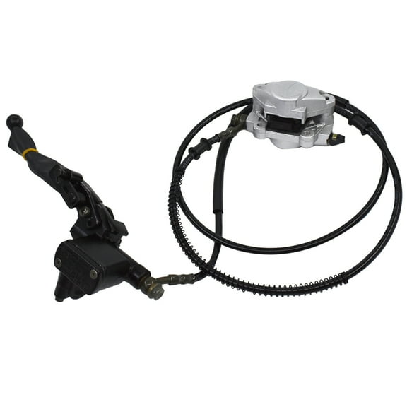 LABLT Rear Hand Hydraulic Disc Brake Master Cylinder Caliper Assembly with Brake Pads Replacement for 150cc 250cc Quad Dirt Bike ATV