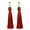 Red, variant on Trayknick Bohemian Wedding Tassel Ear Studs Long Dangle Earrings Bridal Bridesmaid Jewelry Pink