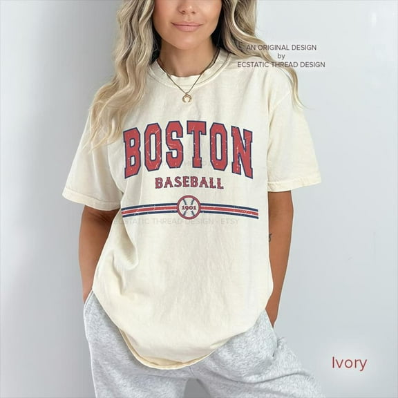 Vintage Boston Baseball T-Shirt, Comfort Colors Baseball Boston Shirts, For Fan Gif, Unisex