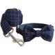 thumbnail image 1 of Collar para perro y gato a cuadros azules con pajarita, collar con pajarita para mascota, corbatas ajustables para perro, para fiesta, boda, M, 1 of 8