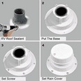 thumbnail image 4 of RV Plumbing Vent Cap RV Roof Vent Cap RV Roof Sewer Vent Cover for 1 to 2 3/8 Inch Pipe HJ403 Light Gray, 4 of 7
