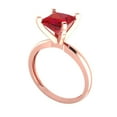 thumbnail image 2 of Clara Pucci 14K Rose Gold 2ct Tourmaline Solitaire Ring for Women, 2 of 8