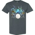 thumbnail image 3 of Inktastic Cute Blue Octopus Drumming T-Shirt, 3 of 5
