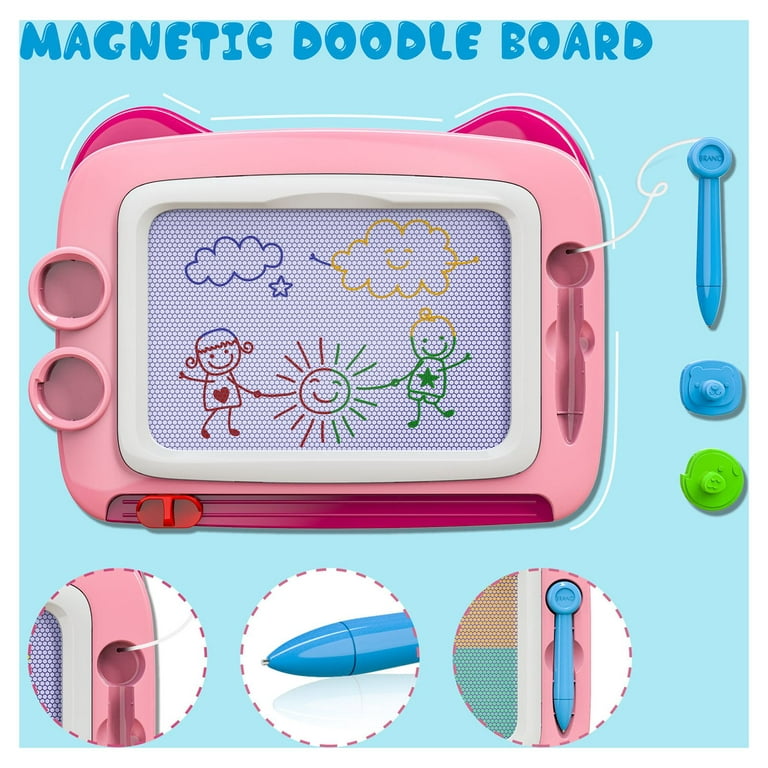 Toys for 1-4 Year Old Girls,Magna Doodle Board,Christmas Gifts for 2 3 4  Year Old Girls,Doodle Board for Toddler Toys Age 2-4,Learning Toys for  Toddler 1-4,Birthday Gifts for Boys Girls,Pink 