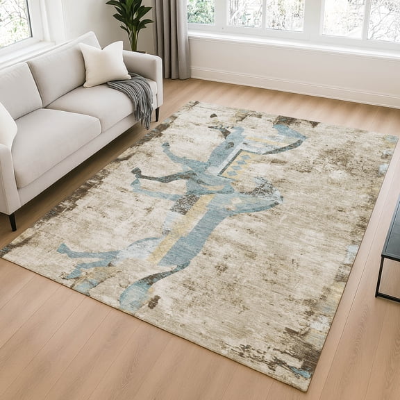 Addison Rugs Chantille Indoor/Outdoor Transitional Animal Linen Machine Washable Rectangle Rug, 9' x 12'