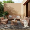 thumbnail image 6 of Aoxun Outdoor Replacement Cushions for Patio Furniture, Deep Seat Outdoor Cushions for 6-Seat Wicker Sectional, 14-Piece Water-Repellent Cushion for L-Shape Couch, 6 of 8