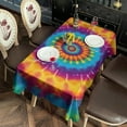 thumbnail image 2 of Colorful Rainbow Tie Dye Spiral Pattern Rectangle Tablecloth 60"x120",Waterproof Polyester Rectangle Table Cloth, Wipeable Spillproof Polyester Tablecloth for Dining, Camping, Indoor and Outdoor, 2 of 6
