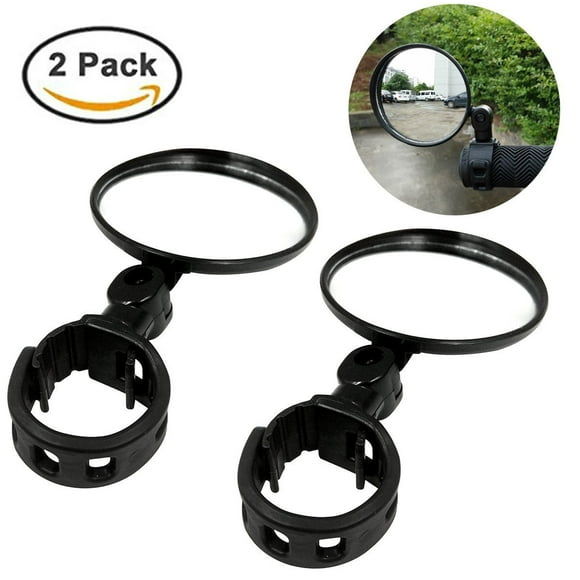 Bicycle Mirror Bicycle Rearview Mirror - 2X Bicycle Mirrors Universal Cycling Bicycle Mountain Bike Handlebar Rearview Mirror 360 Degree Rotation