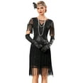 thumbnail image 2 of PrettyGuide Women's 1920s Gatsby Dress Long Fringe Vintage Sequin Art Deco Cocktail Flapper Dress, 2 of 7