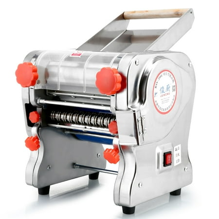 Dumpling Maker Machine 110V 750W Electric Pasta Press Maker Noodle Machine Dumpling Skin Home Commercial ,Dough knife length 24cm ()