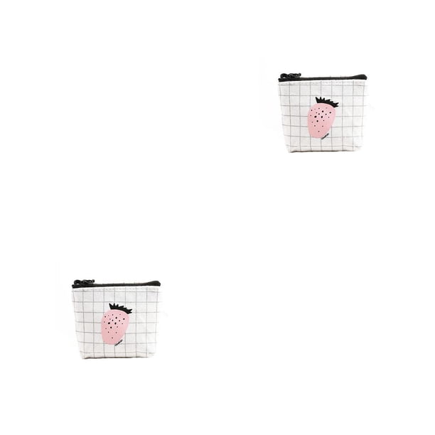 Ounissouiy Bolsa de almacenamiento con cremallera de lona con estampado de frutas, bolsa de lápices para niñas, bolsa de papelería para estudiantes Type3 NO3 Ounissouiy CBP080010