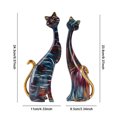 thumbnail image 3 of Adornos de animales para parejas, adornos de gatos de dibujos animados nórdicos, decoración moderna para porche de escritorio, 3 of 7
