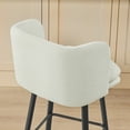 thumbnail image 6 of Spruce & Spring Modern Swivel Counter Stool with Barrel-Back Design and Upholstered Seat BeigeSet of 2, Beige, 6 of 16