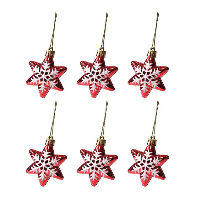 6 Bola decorativa para árbol de Navidad, adorno de bola colgante para fiesta de Navidad, 6 uds.