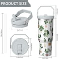 thumbnail image 4 of 30 Oz Tumbler Green Cactus Tumbler with Lid and Straw, Birthday Gift Cup for Friend Women Men Coffee Travel Mug Thanksgiving Day Halloween Christmas Gift Water Bottle, 4 of 7