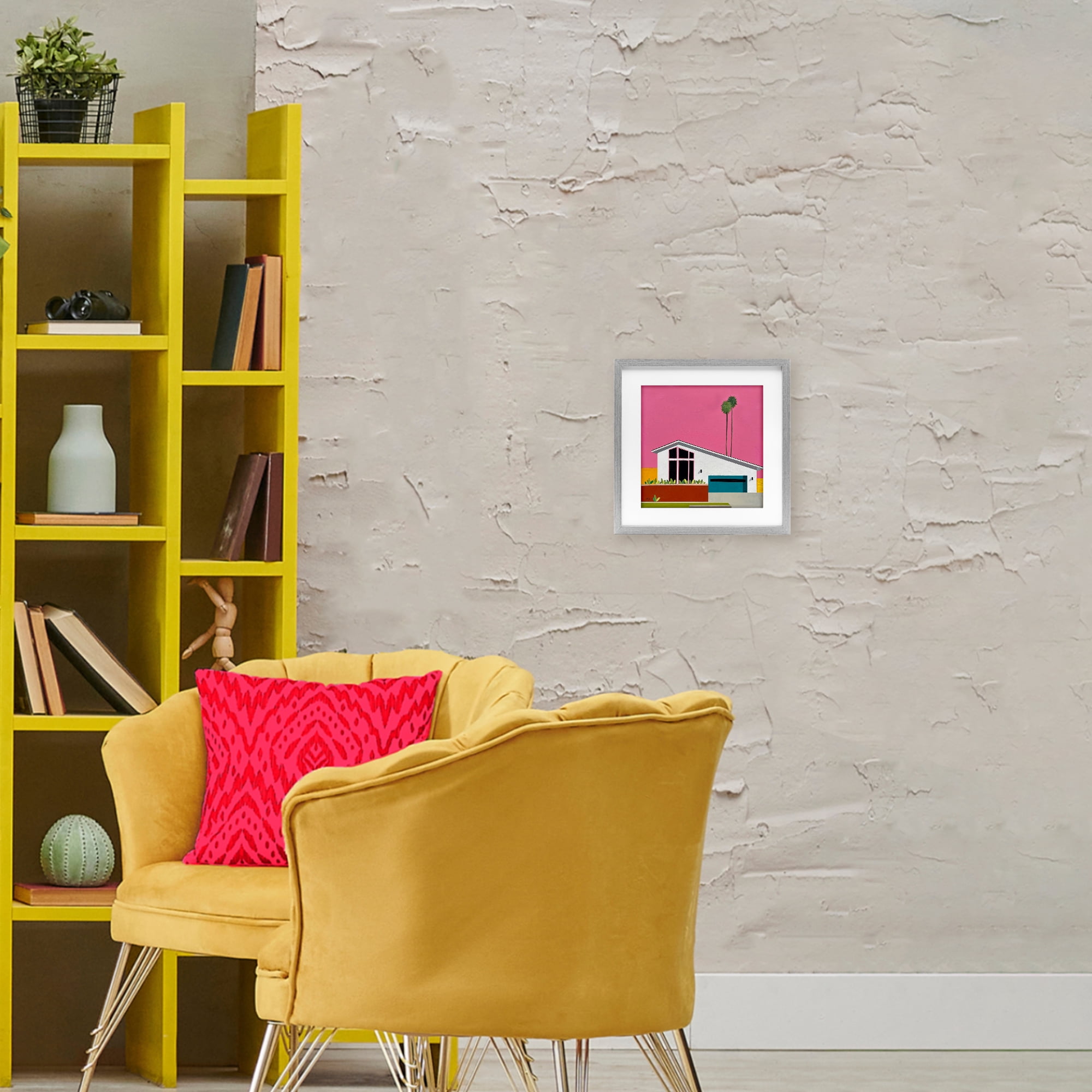 Stupell Industries Pink Sunkissed Suburbia Gray Framed Print Under Glass, design by Jan Weiss