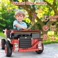 thumbnail image 5 of TOKTOO 12V Powered Ride on Dump Truck w/ Electric Dump Bed, 19-inch Wide Seat Ride on Car for Kids-Red, 5 of 9