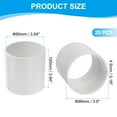 thumbnail image 2 of Uxcell 20 Pack 3.54 inch Light Polyvinyl Chloride Pipe Fitting Coupling Adapter White for Indoor and Outdoor Use, 2 of 6