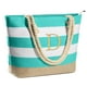 thumbnail image 1 of Bolsa de playa YOOLIFE con monograma de lona de viaje impermeable para mujer, 1 of 7