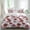 Red, variant on Blue Floral Set of 4 Bedding Quilt Covers, Vintage Cornflower Leaves Rustic Plants 4-Piece Bed Sheet Set with Extra Soft Bed Sheets Quilt Cover Pillowcase, California King