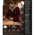 thumbnail image 2 of TrailCrest Men's Warm Sherpa Lined Hoodie Fleece Shirt Jacket, Classic Zip Up Buffalo Plaid, Red Plaid, 3X, 2 of 7