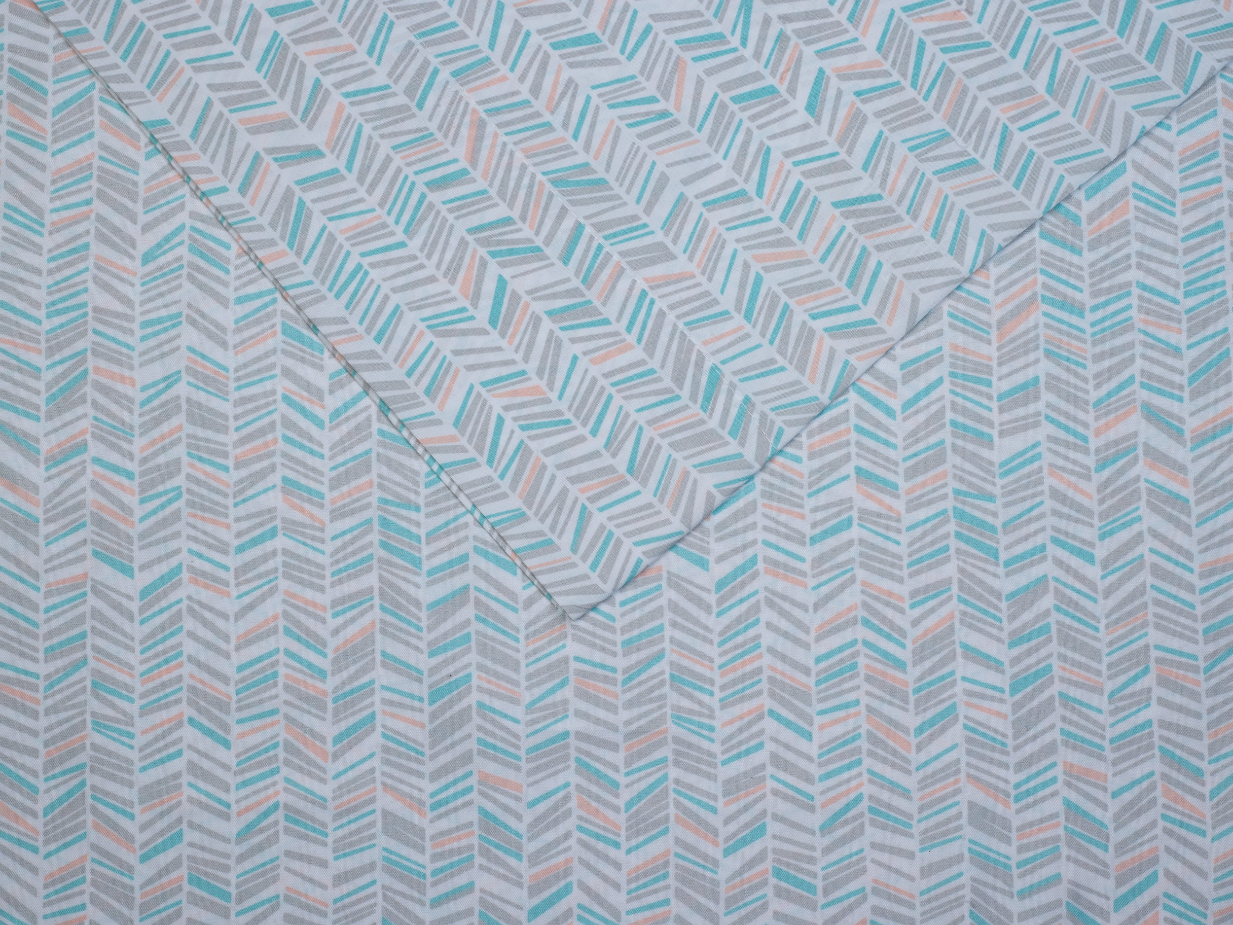 Mainstays 4-Piece Ultra Soft Mint Chevron Microfiber Sheet Set, Full