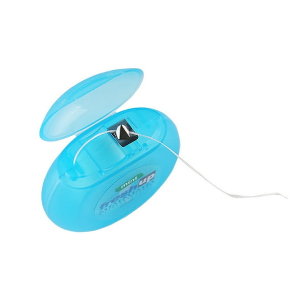 EeaseMX Hilo dental ultrafino de 50 m, limpiador interdental plano, microcera, menta, estilo aleatorio