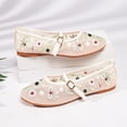 thumbnail image 6 of SuTry Women's Round Toe Mary Jane Flats Floral Embroidery Breathable Mesh Adjustable Buckle Strap Comfortable Cushioned School Office Daily Casual Walking Shoes(38), 6 of 9