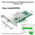 thumbnail image 4 of Tarjeta de Red PCIe X4 de un Solo Puerto 10G SFP+ X520-DA1 82599EN Adaptador de Fibra NIC NBBASE-T 10GbE para Servidores Linux, 4 of 9