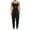 Black, variant on Womens Athletic Romper, Workout Hiking Jumpsuit Running Outfit One Piece Activewear with Pockets Army Green XL