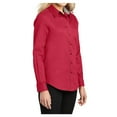 thumbnail image 4 of Womens Long Sleeve Easy Care Cotton/Polyester Shirt Red/Light Stone XL, 4 of 6