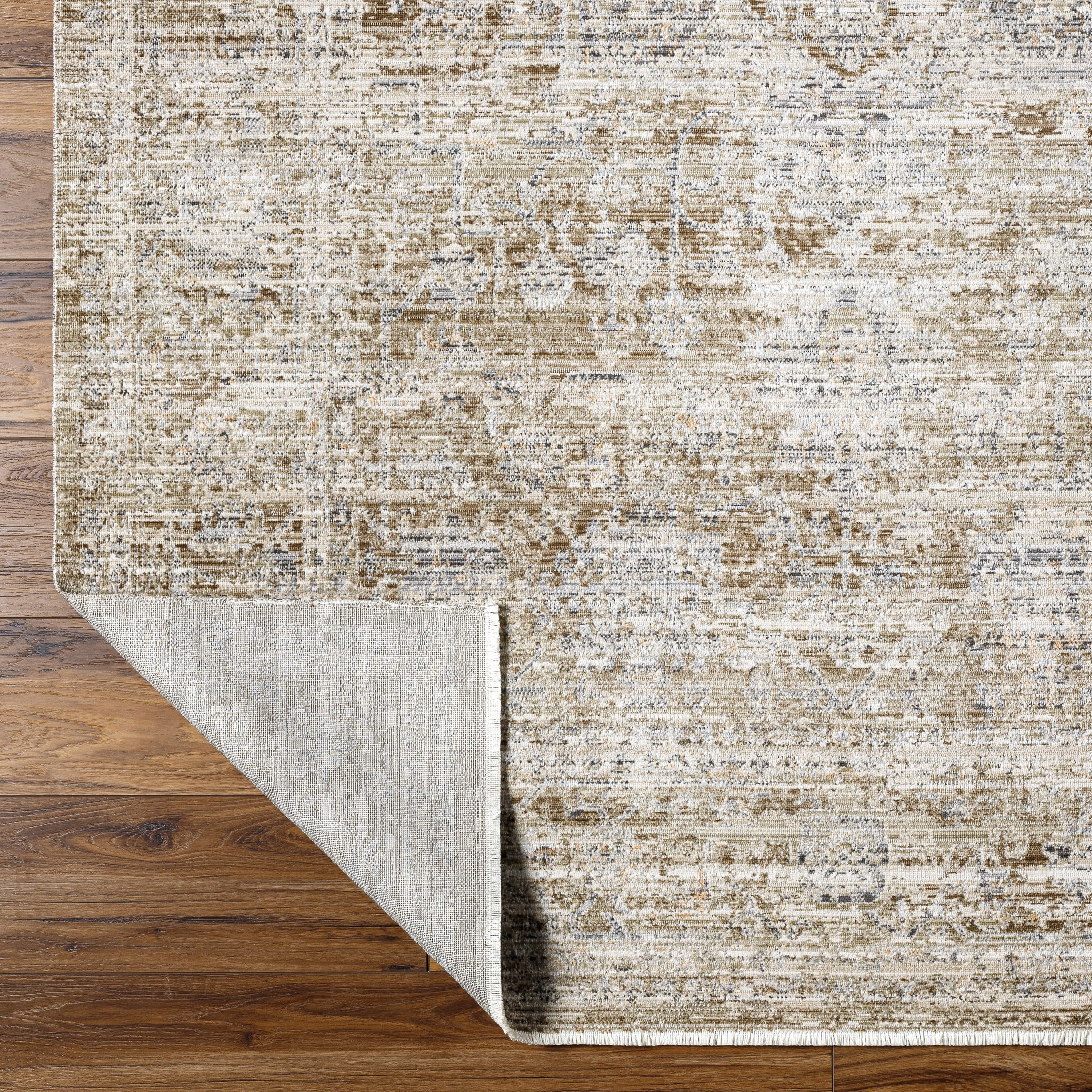 Livabliss x Becki Owens Margaret Medallion Washable Area Rug,9' x 13'1",Taupe/Brown