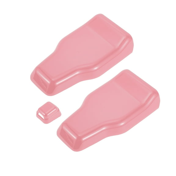 Unique Bargains 1 Set Rear Tail Door Window Hinge Rain Wiper Nozzle Cover for Jeep Wrangler JL JLU 2018-2024 Rear Window Hinge & Nozzle Decor Decals ABS Pink