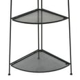 thumbnail image 5 of DecMode 22" x 27" Black Metal Indoor Outdoor Tall Folding 4 Shelves Bakers Rack, 1-Piece, 5 of 10