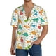 thumbnail image 1 of Fotbe Dinosaur Camisa Estampada de Manga Corta para Hombre, Casual de Verano, Estilo Playero, Sin Arrugas-Large, 1 of 5