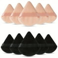 thumbnail image 6 of 10-piece Fan-shaped Powder Puff Set (2 Colors), Soft Velvet Makeup Puff, Beginner Facial Makeup Tool, 6 of 10