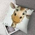 thumbnail image 7 of nygtbtfer  Kids Animals Throw Pillow  Set of 2 Giraffe Lion Zebra Crocodile Pillows Soft Velvet Cushion Covers for Baby Room Kids Bedroom Decor White, 7 of 7