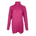 thumbnail image 5 of Women's Sweater Dress Autumn Winter New Slim Knit Dress Turtleneck Cable Pattern Long Sleeve Knitted Gown Dress, 5 of 5