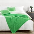 thumbnail image 2 of Home Soft Things Checker Cable Throw & Pillow Cover Combo - Green Flash - 50" x 60"/18" x 18", 2 of 9