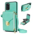 thumbnail image 1 of Nalacover Wallet Case for Samsung Galaxy S20+,with Removable Adjustable Shoulder Strap,PU Leather Back Zipper Pocket Card Holder Stand Purse Shockproof Phone Case for Women Men,Mint, 1 of 12